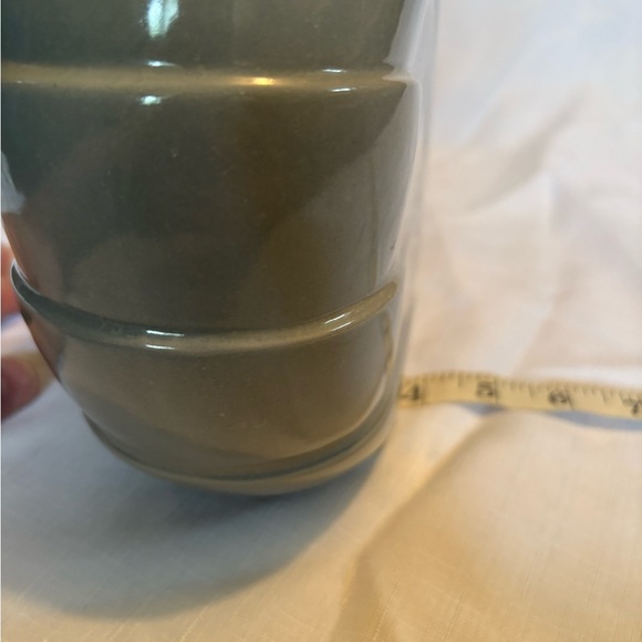 Vintage Art Deco Gray Round Ceramic Vase - Picture 8 of 8